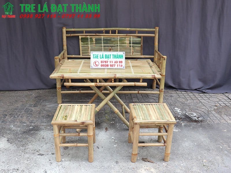 Bàn Ghế Ăn Bằng Tre - BGABT022